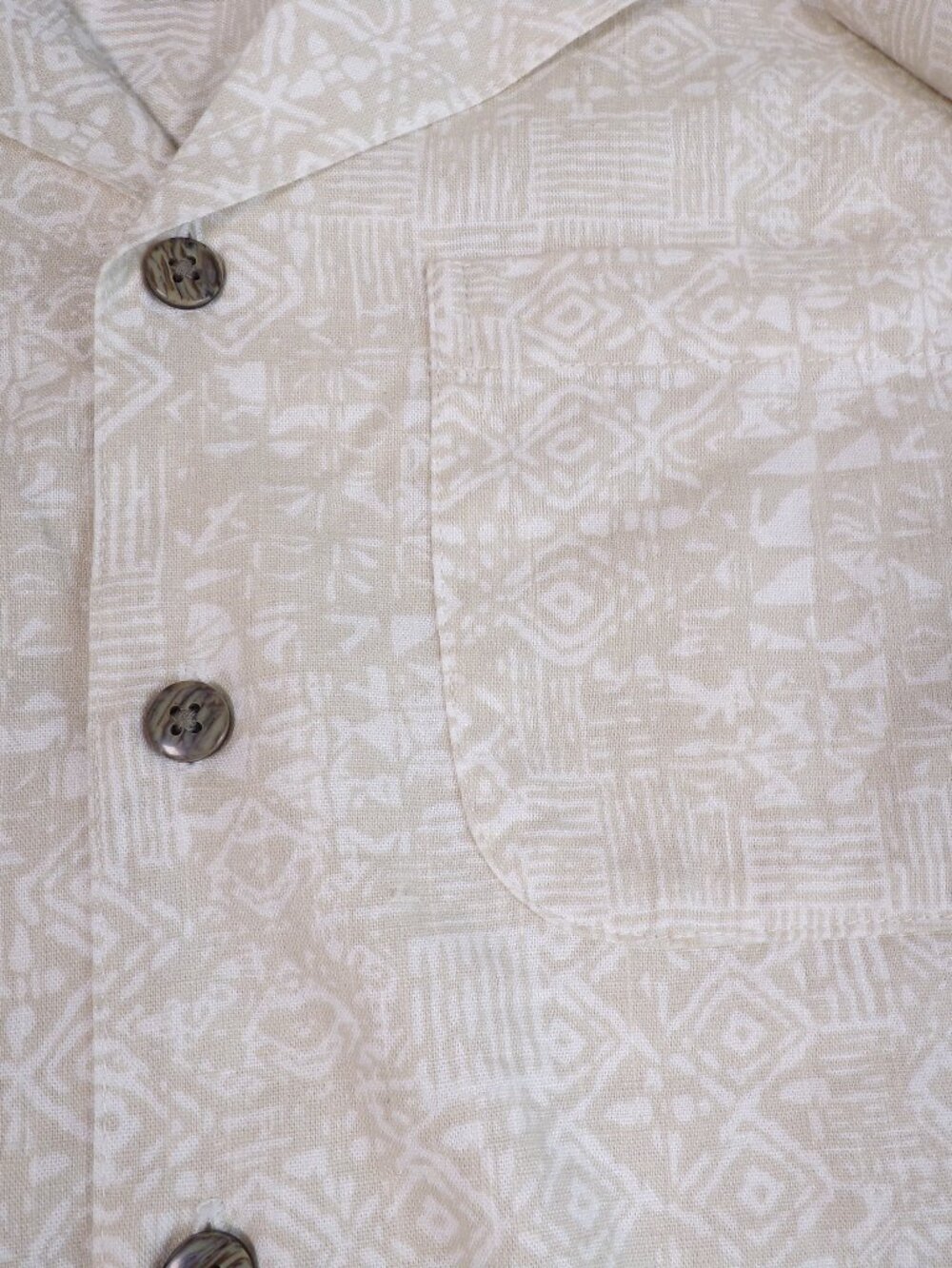 NWT George Hawaiian Camp Shirt in Sandy Beach Global